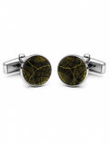 Black & Gold Abstract Pattern Cufflinks
