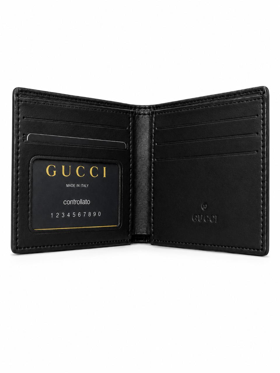 Men’s Black Monogram Bi-Fold Wallet