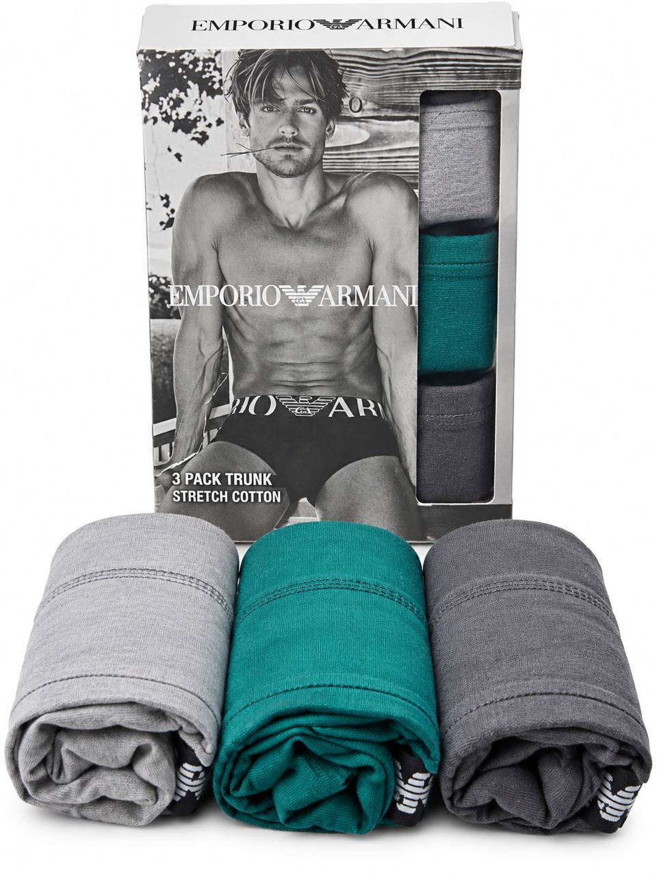 Emporio Armani Stretch Cotton Trunks – 3 Pack
