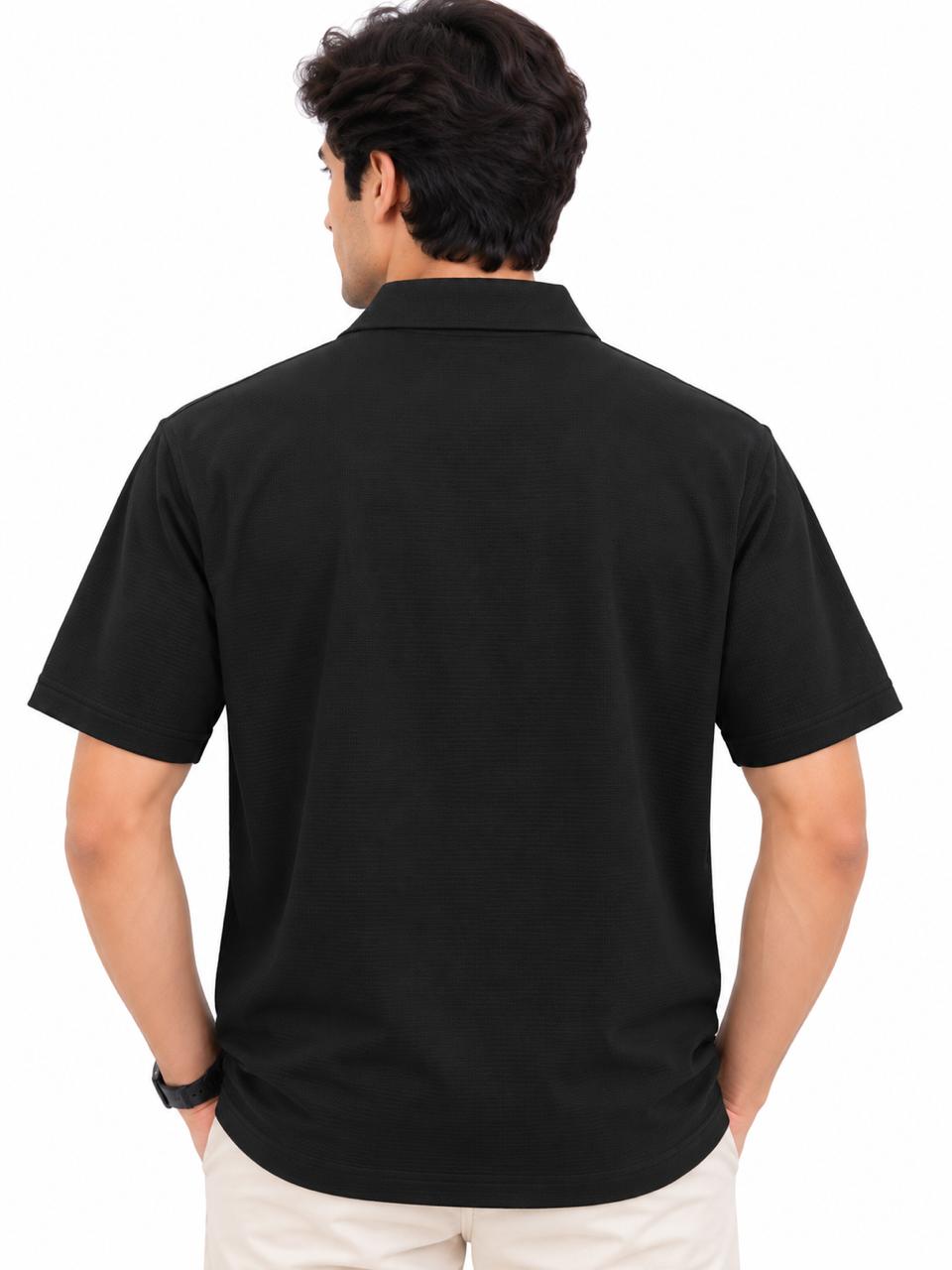 Men’s Textured Polo Shirt