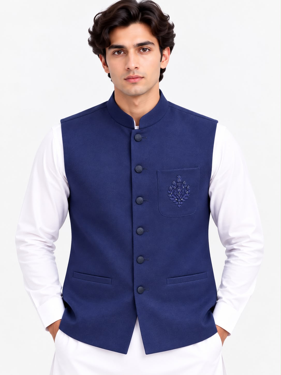 Men’s Premium Navy Blue Waistcoat