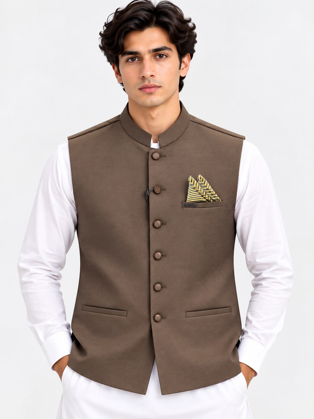 Men’s Premium Brown Waistcoat