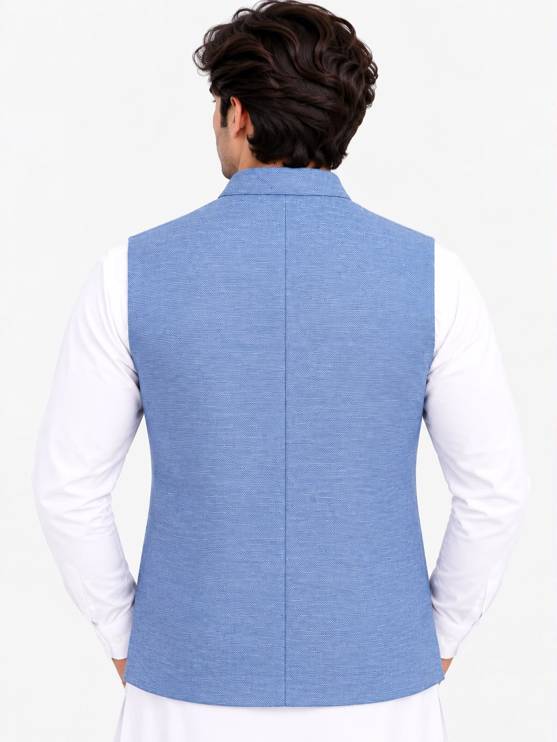 BlueNavy Men’s Premium Light Blue Waistcoat