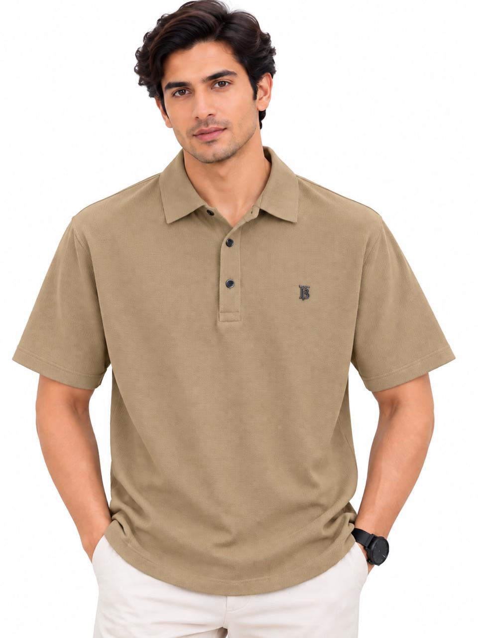 Men’s Textured Polo Shirt