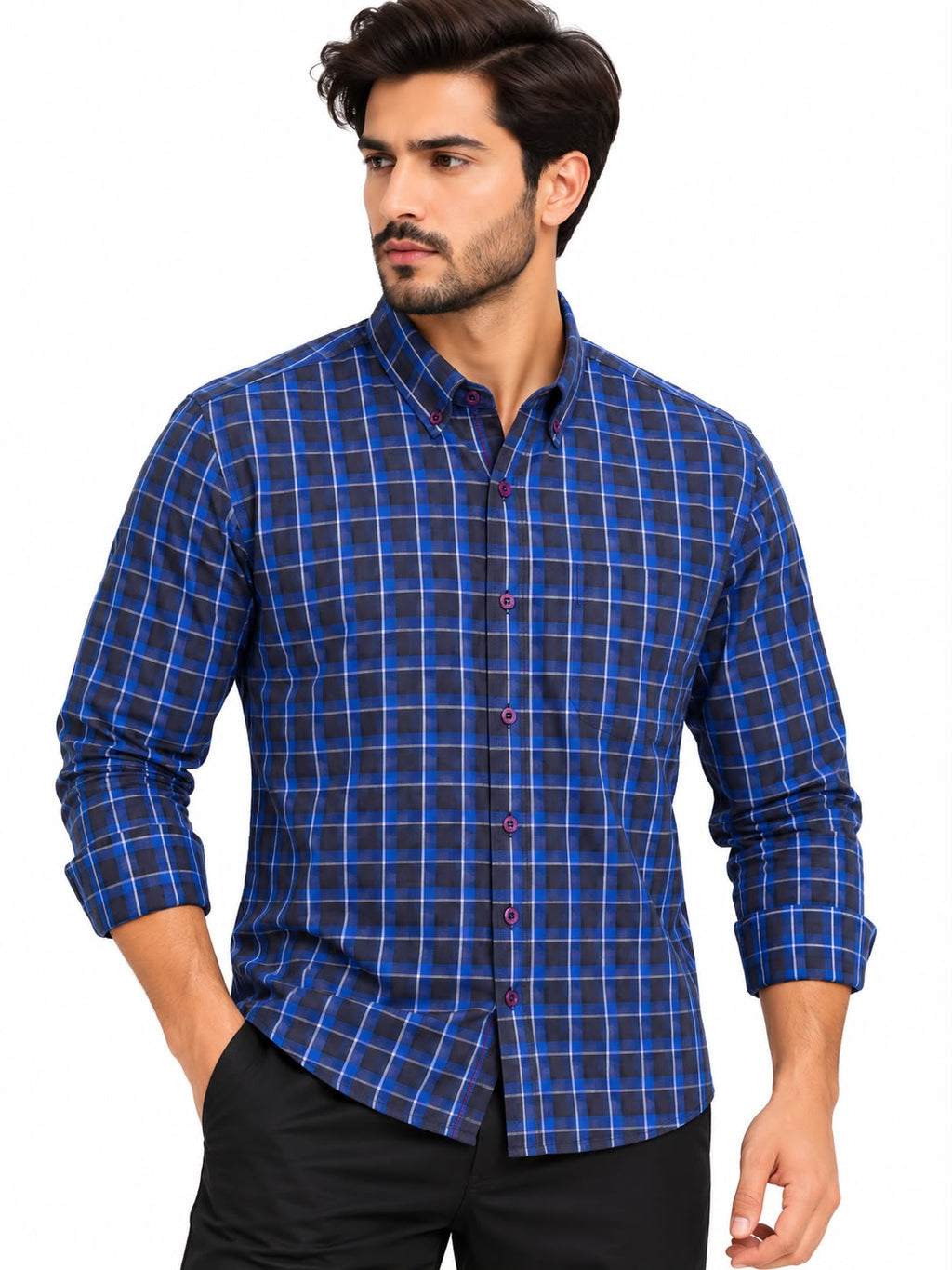 Men’s Blue Check Shirt