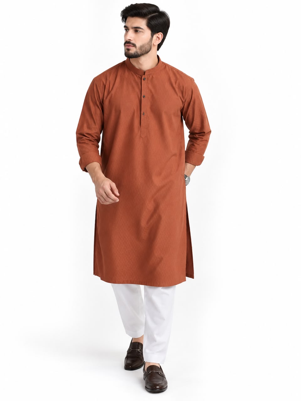 BANTHAN Men’s Premium Textured Kurta