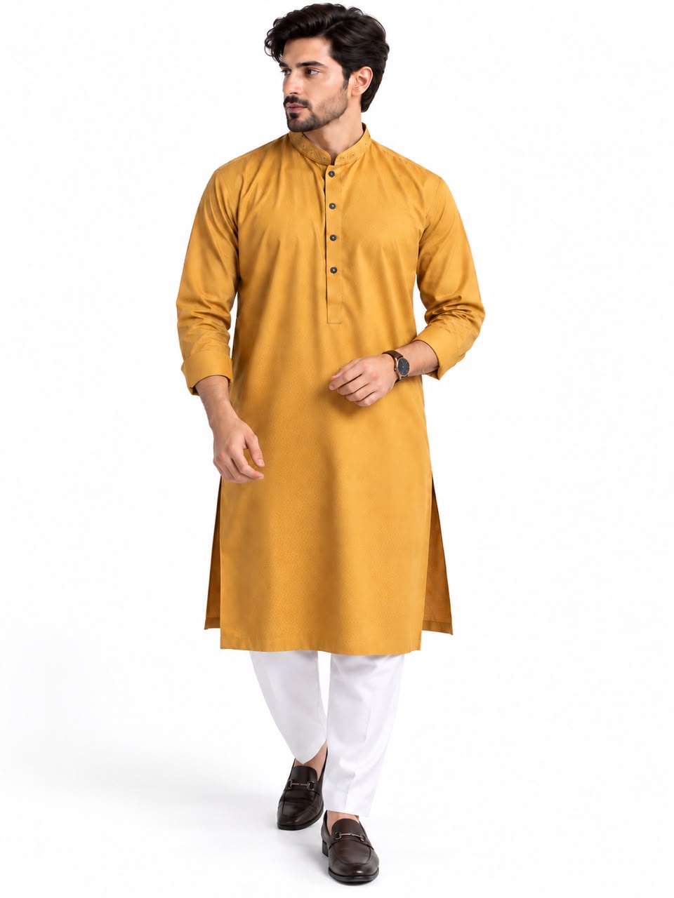 BANTHAN Men’s Premium Textured Kurta