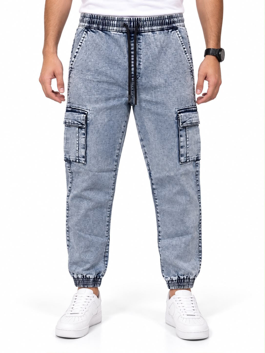 Men’s Denim Cargo Jogger Pants – DENIMIX