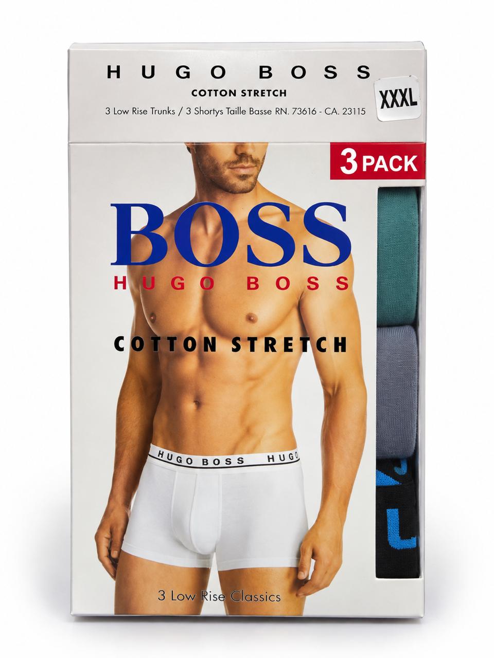 HUGO BOSS Cotton Stretch 3-Pack Low-Rise Trunks