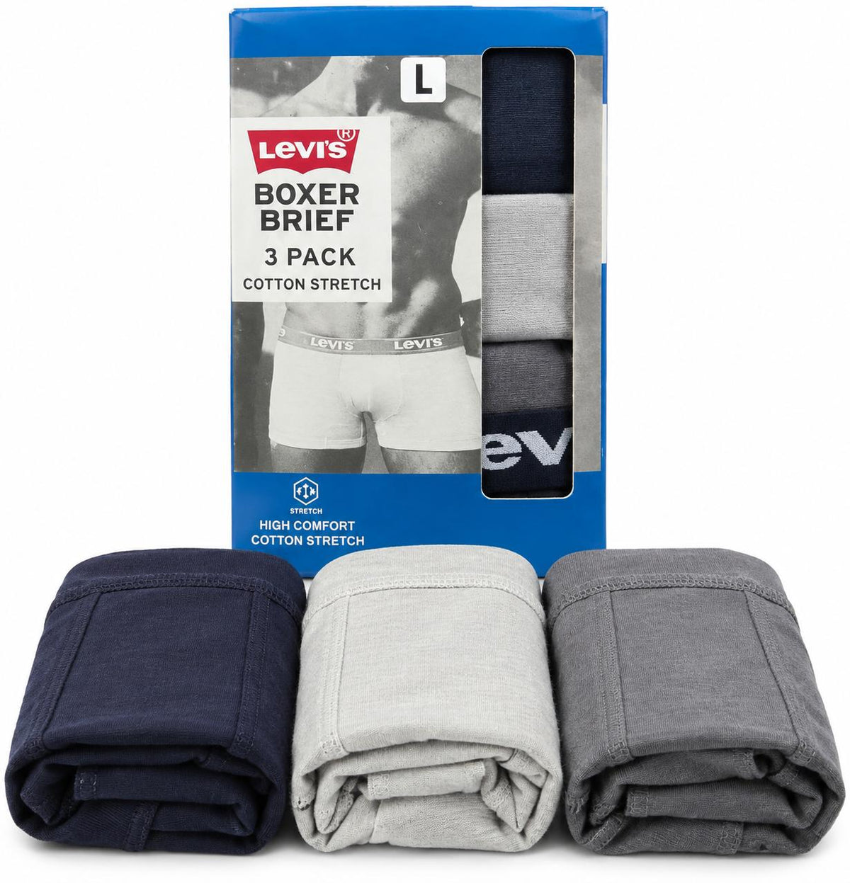 Levi’s Boxer Brief – Cotton Stretch 3 Pack