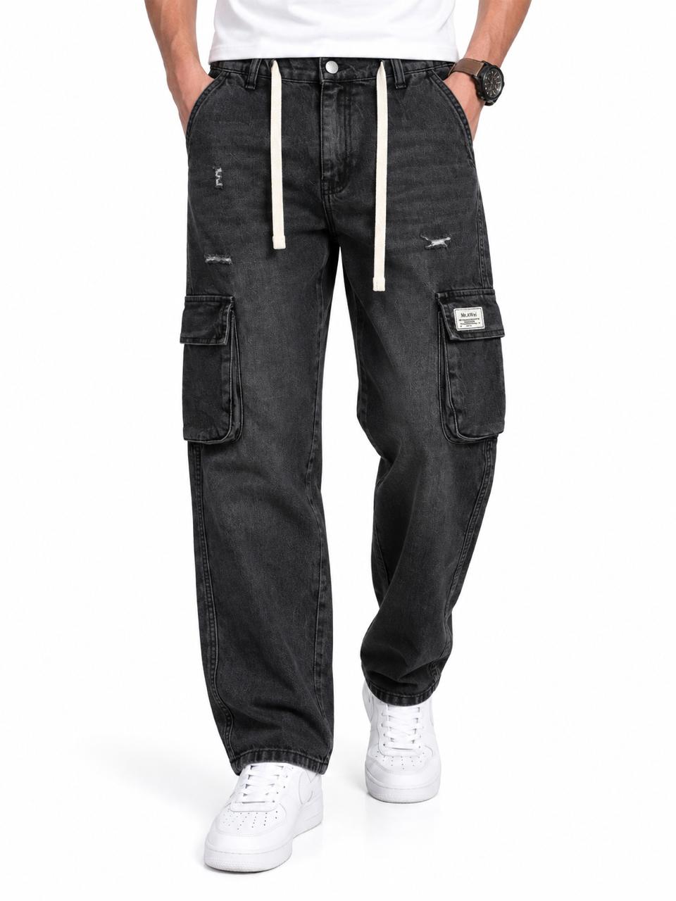 Men’s Cargo Jeans– Relaxed Fit with Utility Pockets