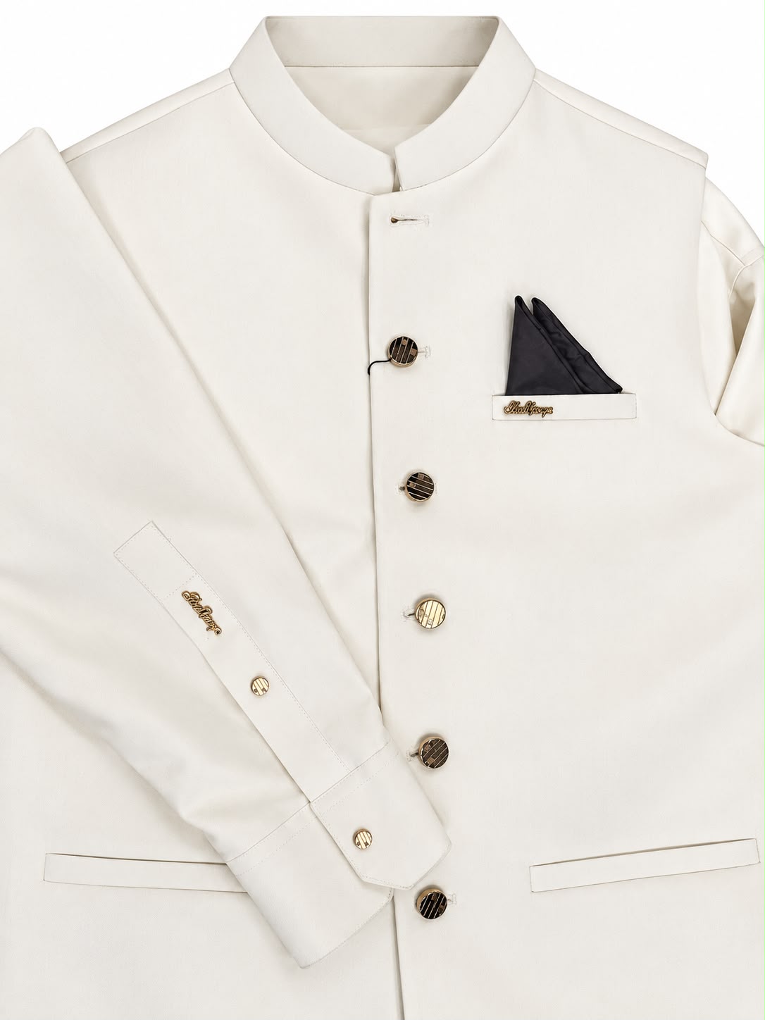 Men’s Cream white 3-Piece Shalwar Qameez with Waistcoat