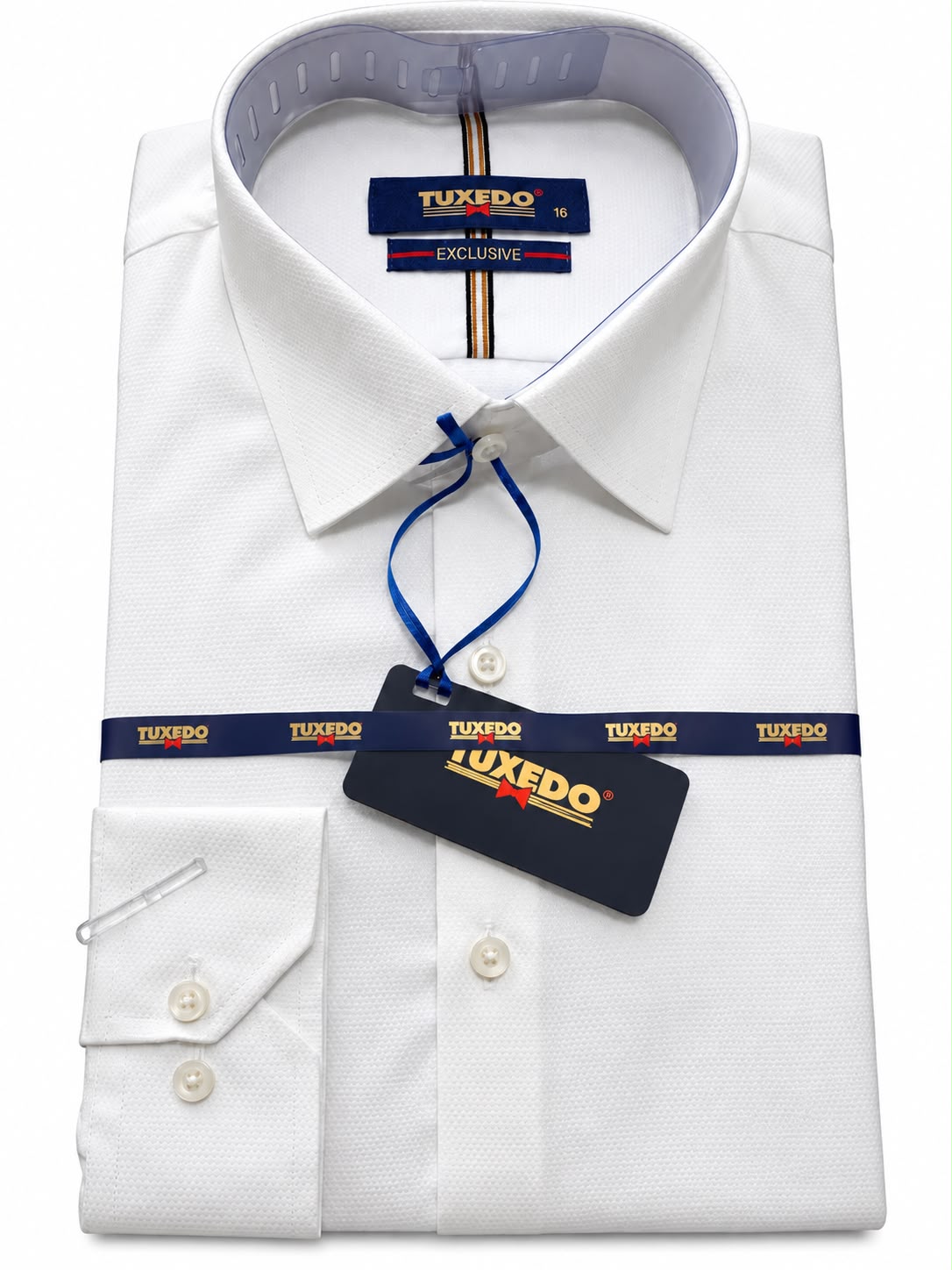 Men’s Classic White Textured Formal Shirt