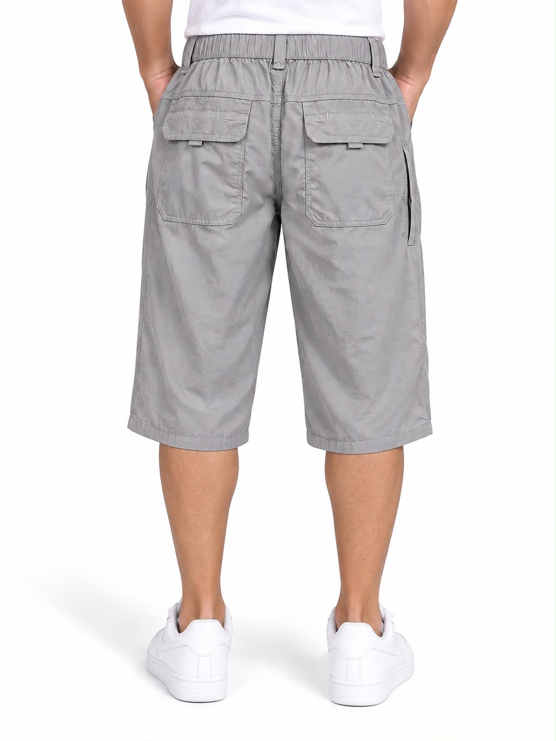 Men’s Light Grey Cargo Shorts