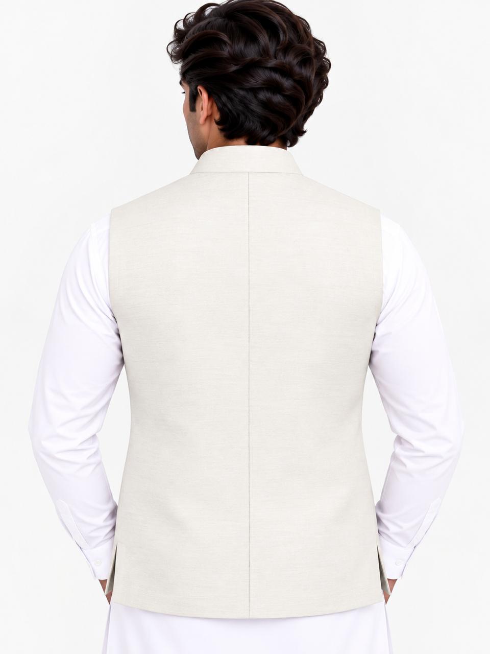 Men’s Premium Off-White Waistcoat