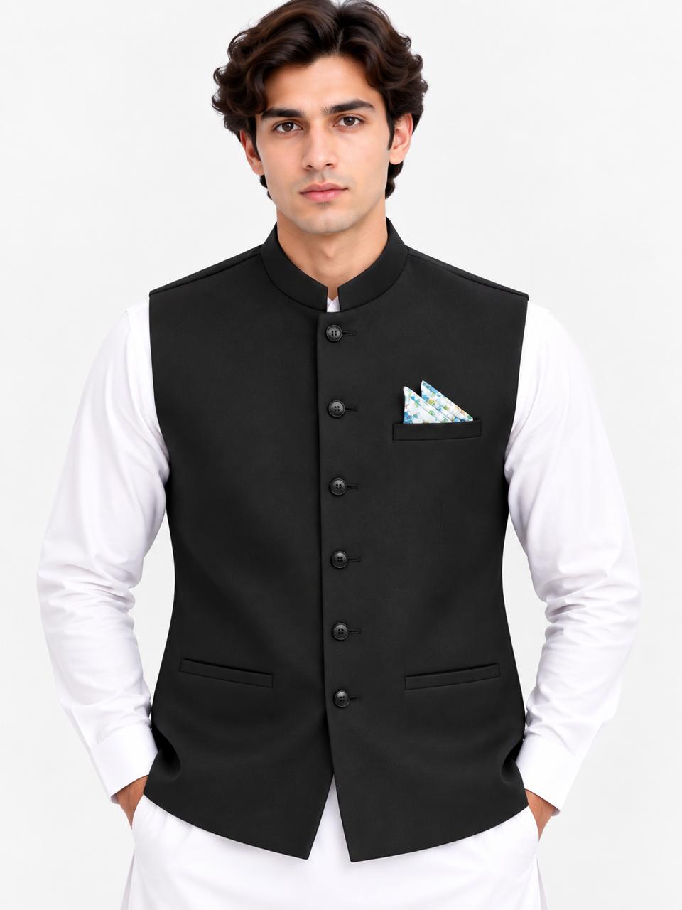 Men’s Premium Black Waistcoat