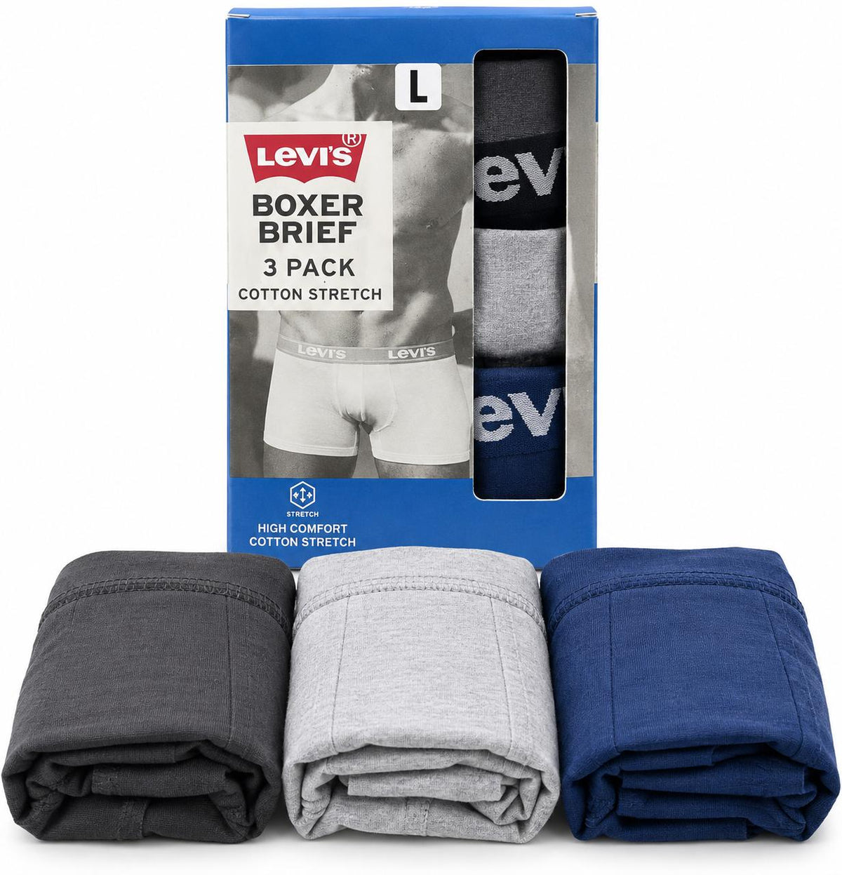 Levi’s Boxer Brief – Cotton Stretch 3 Pack