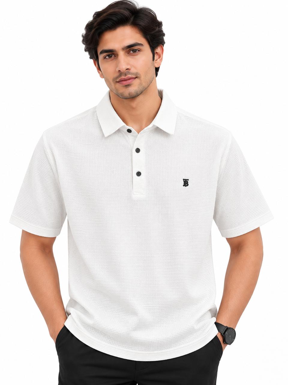 Men’s Textured Polo Shirt