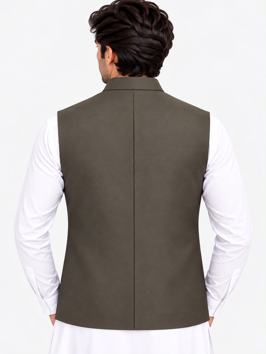 Men’s Premium Olive Grey Waistcoat