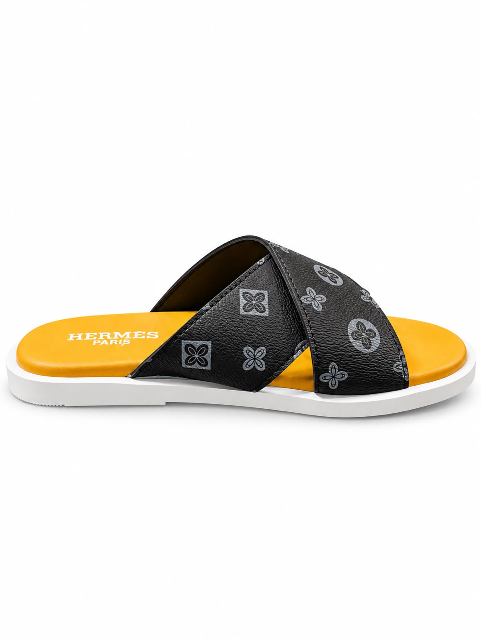 Men’s Cross-Strap Printed Slide Sleeper