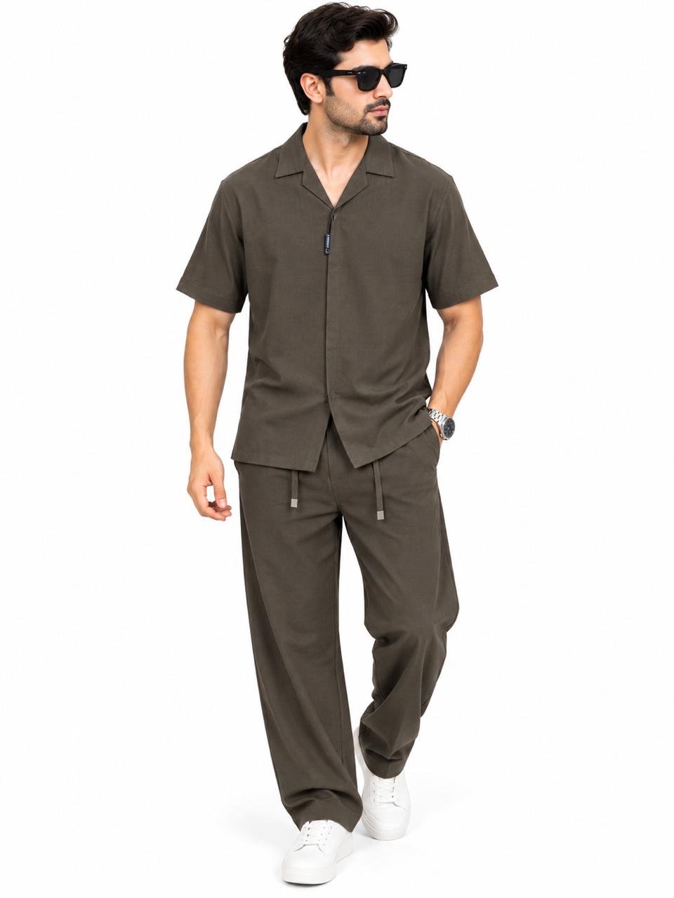 Men’s Cuban Collar 2-Piece Co-Ord Set