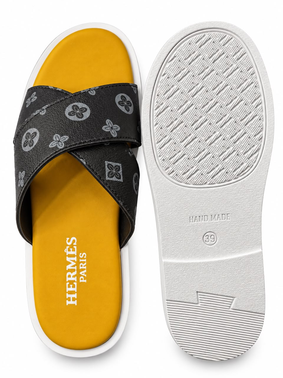Men’s Cross-Strap Printed Slide Sleeper