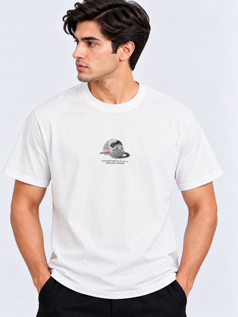 Men’s Chenpin Vintage Motorcycle Graphic T-Shirt