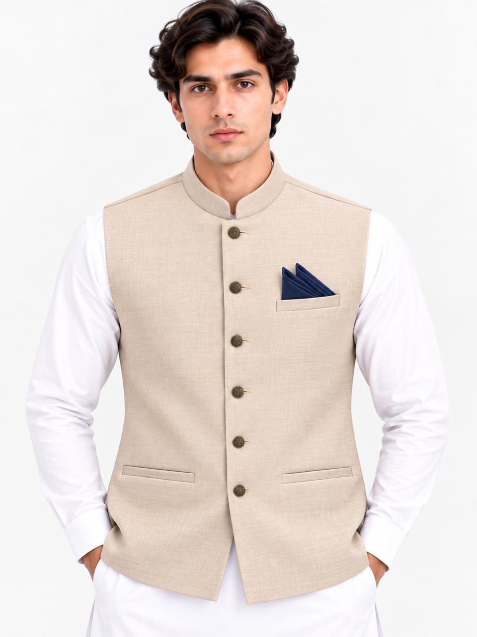 Men’s Premium Beige Waistcoat