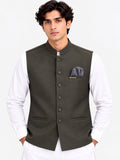 Men’s Premium Olive Grey Waistcoat