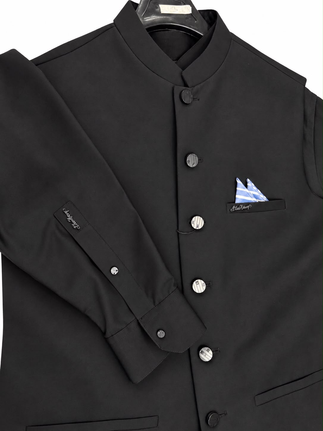 Men’s Black 3-Piece Shalwar Qameez with Waistcoat