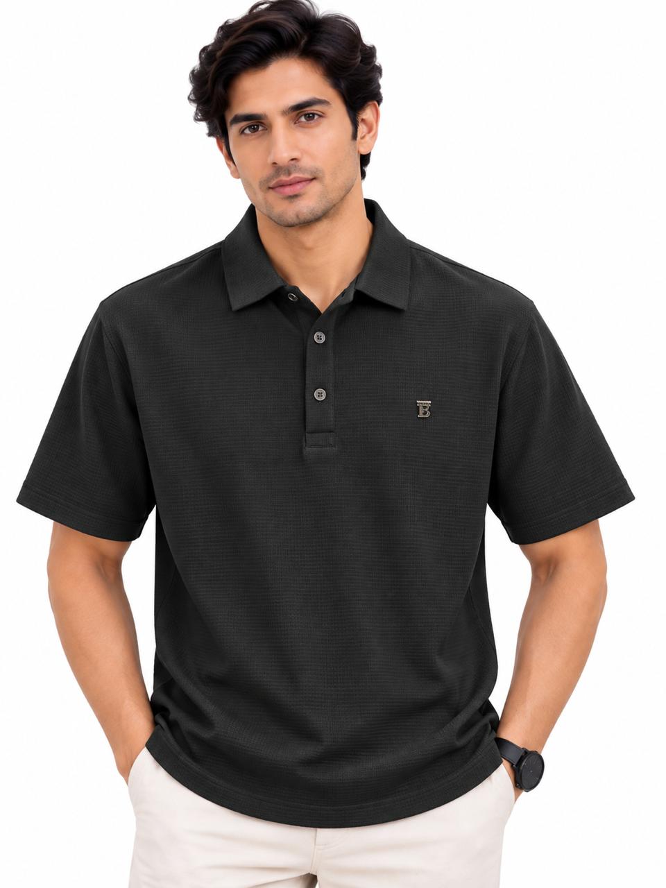 Men’s Textured Polo Shirt