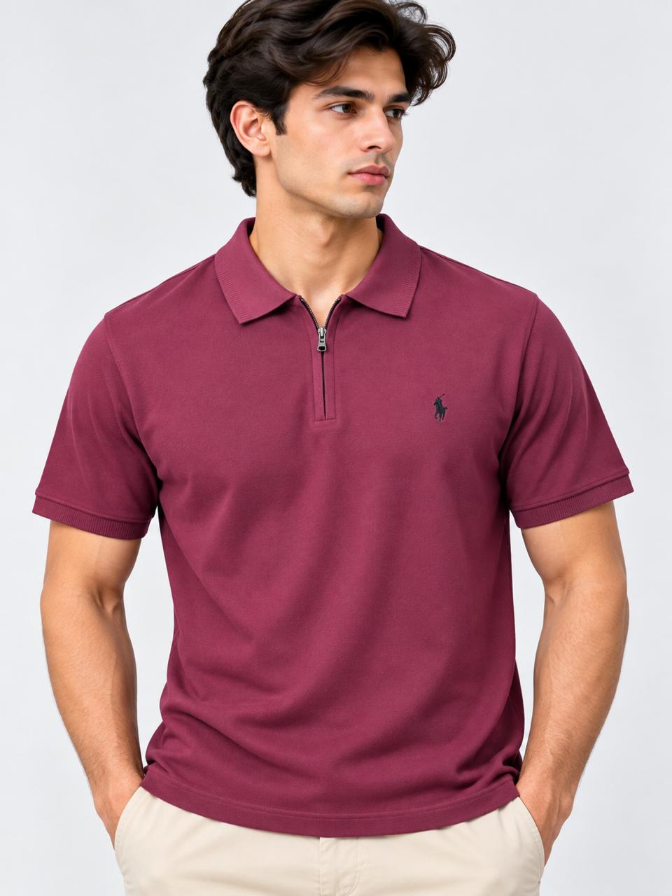 Men’s Half-Zip Polo Shirt