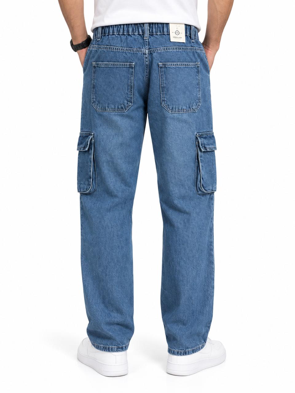 Men’s Cargo Jeans– Relaxed Fit with Utility Pockets