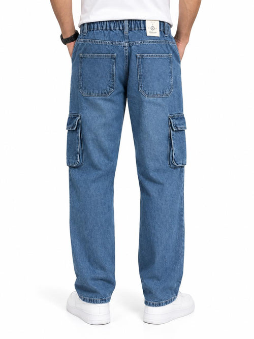 Men’s Cargo Jeans– Relaxed Fit with Utility Pockets