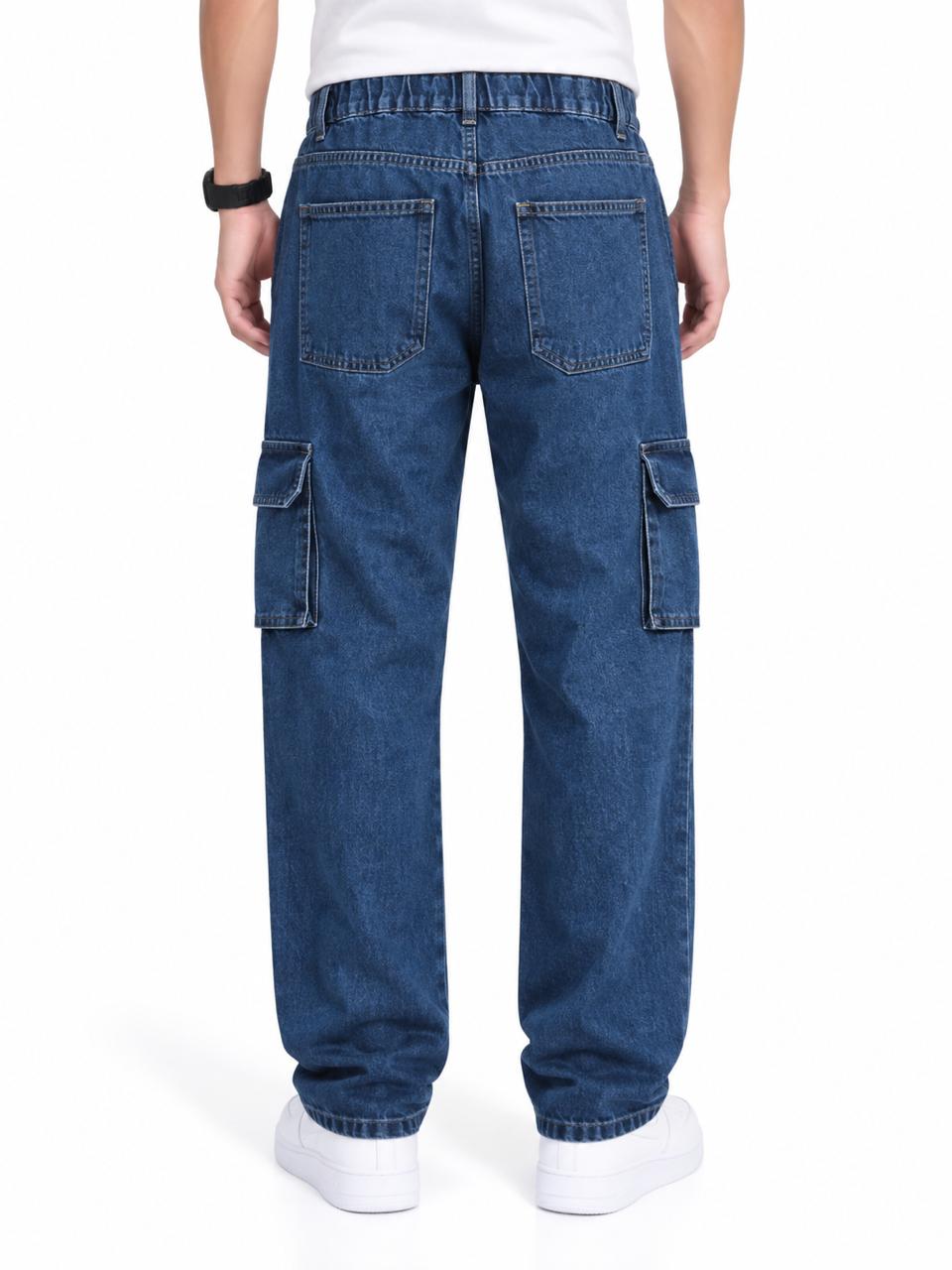 Men’s Blue Cargo Jeans