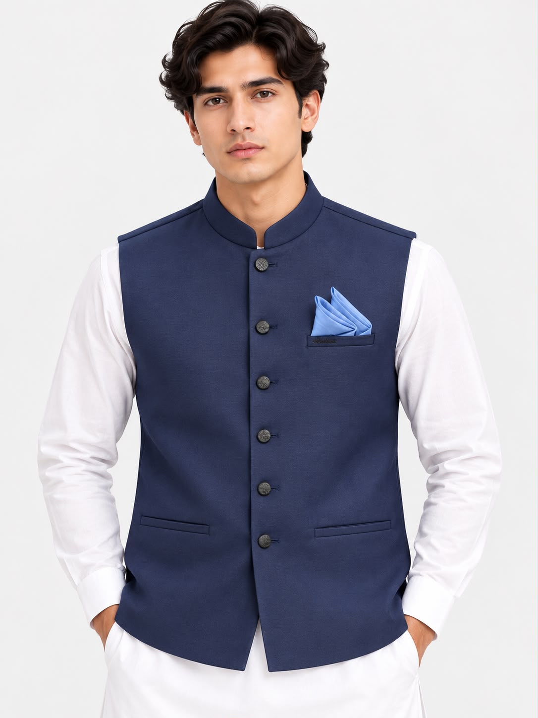 Men’s Premium Navy Blue Waistcoat