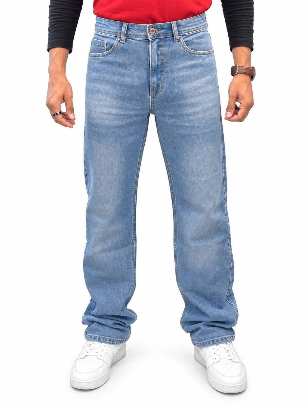 Men’s Jeans – Relaxed Fit Textured Denim Jeans