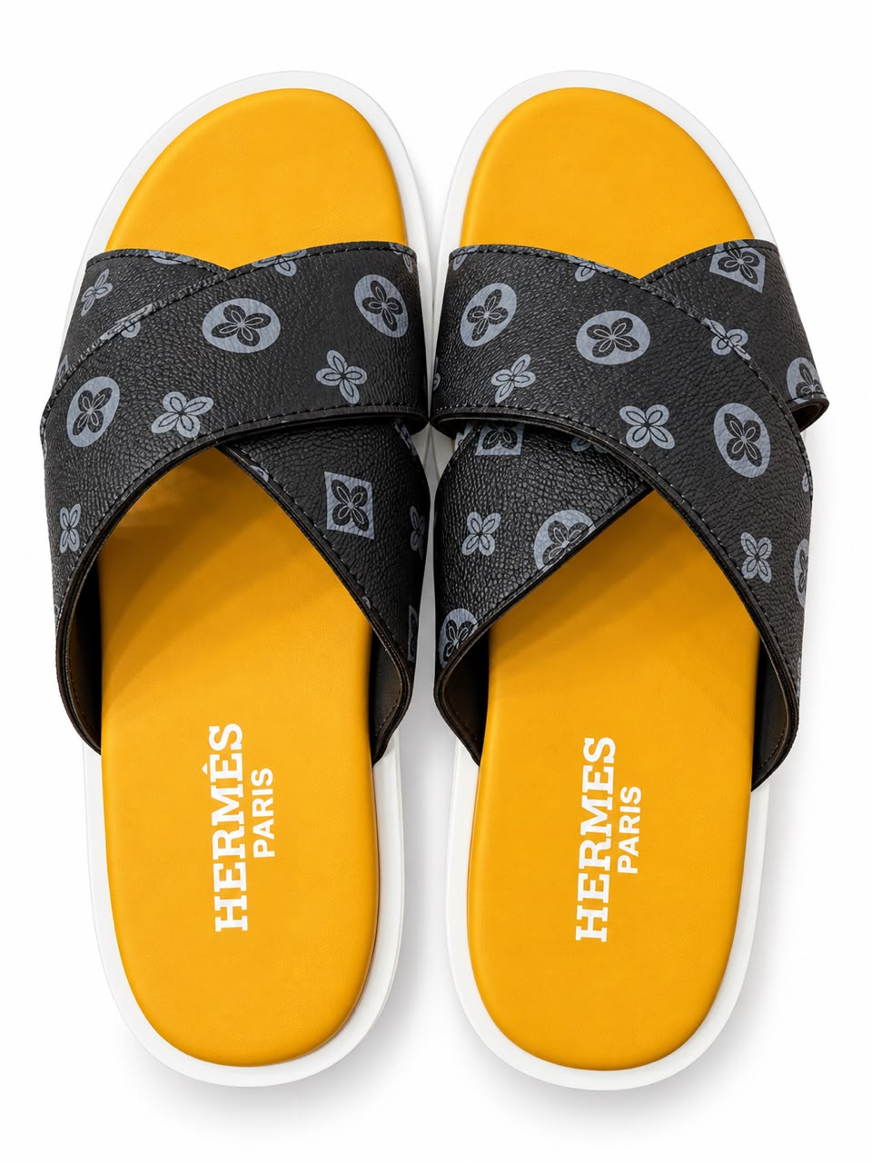Men’s Cross-Strap Printed Slide Sleeper